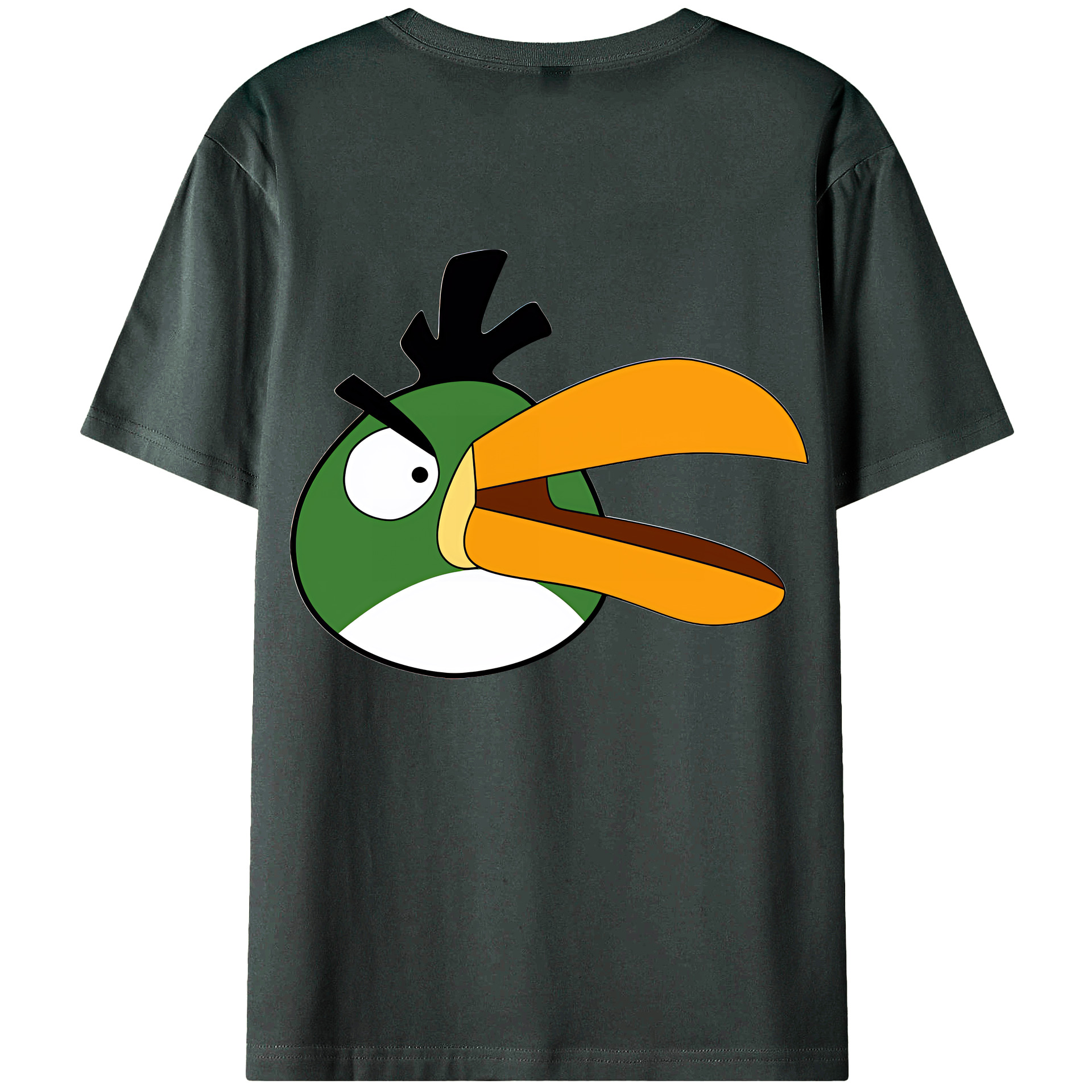 （画像用） Angry Birds アングリーバード 綿100％ メンズ半袖Tシャツ（バックプリント） 通気性